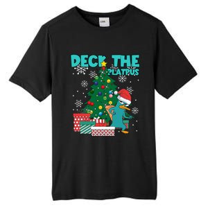 Deck The Platypus Xmas Perry Christmas Tall Fusion ChromaSoft Performance T-Shirt