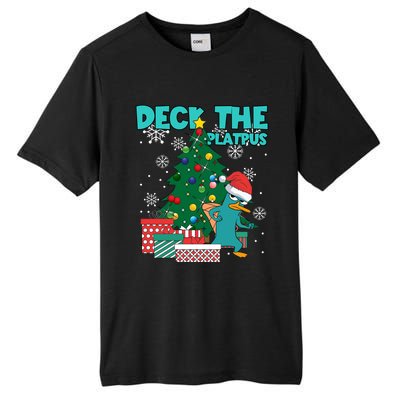 Deck The Platypus Xmas Perry Christmas Tall Fusion ChromaSoft Performance T-Shirt