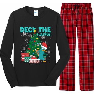 Deck The Platypus Xmas Perry Christmas Long Sleeve Pajama Set