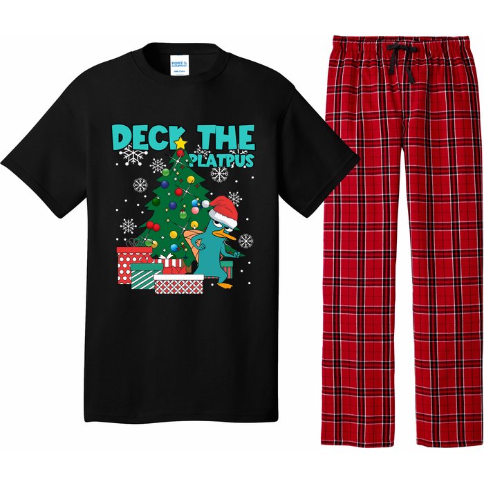 Deck The Platypus Xmas Perry Christmas Pajama Set