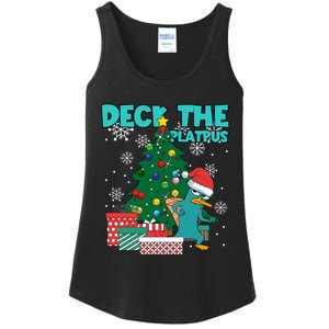 Deck The Platypus Xmas Perry Christmas Ladies Essential Tank