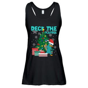 Deck The Platypus Xmas Perry Christmas Ladies Essential Flowy Tank