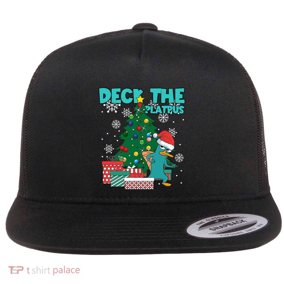 Deck The Platypus Xmas Perry Christmas Flatbill Hat