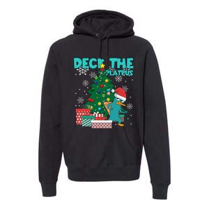 Deck The Platypus Xmas Perry Christmas Premium Hoodie