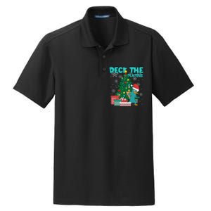 Deck The Platypus Xmas Perry Christmas Dry Zone Grid Polo