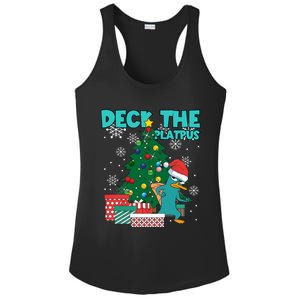 Deck The Platypus Xmas Perry Christmas Ladies PosiCharge Competitor Racerback Tank