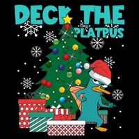 Deck The Platypus Xmas Perry Christmas Bag