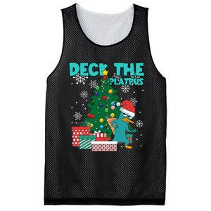 Deck The Platypus Xmas Perry Christmas Mesh Reversible Basketball Jersey Tank