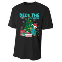 Deck The Platypus Xmas Perry Christmas Performance Sprint T-Shirt