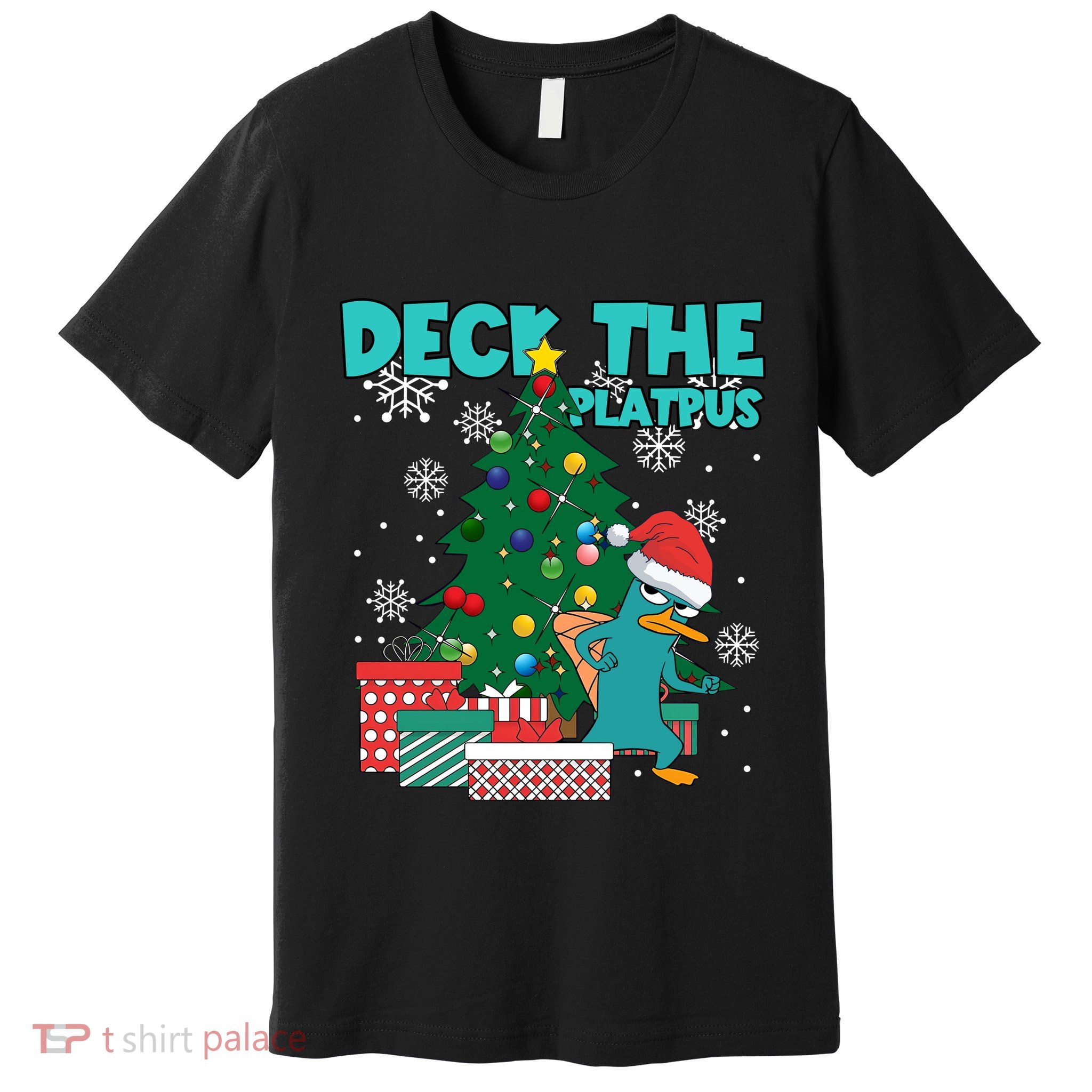 Deck The Platypus Xmas Perry Christmas Premium T-Shirt