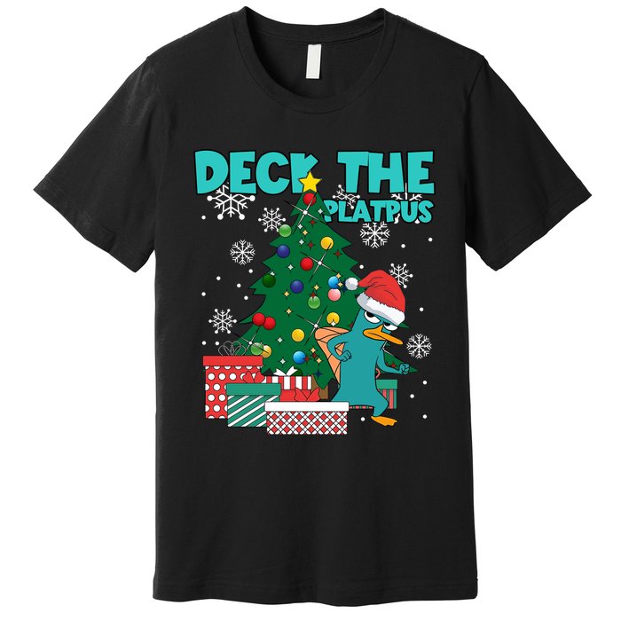 Deck The Platypus Xmas Perry Christmas Premium T-Shirt