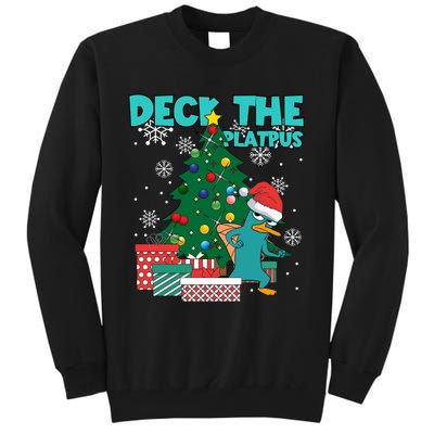 Deck The Platypus Xmas Perry Christmas Tall Sweatshirt