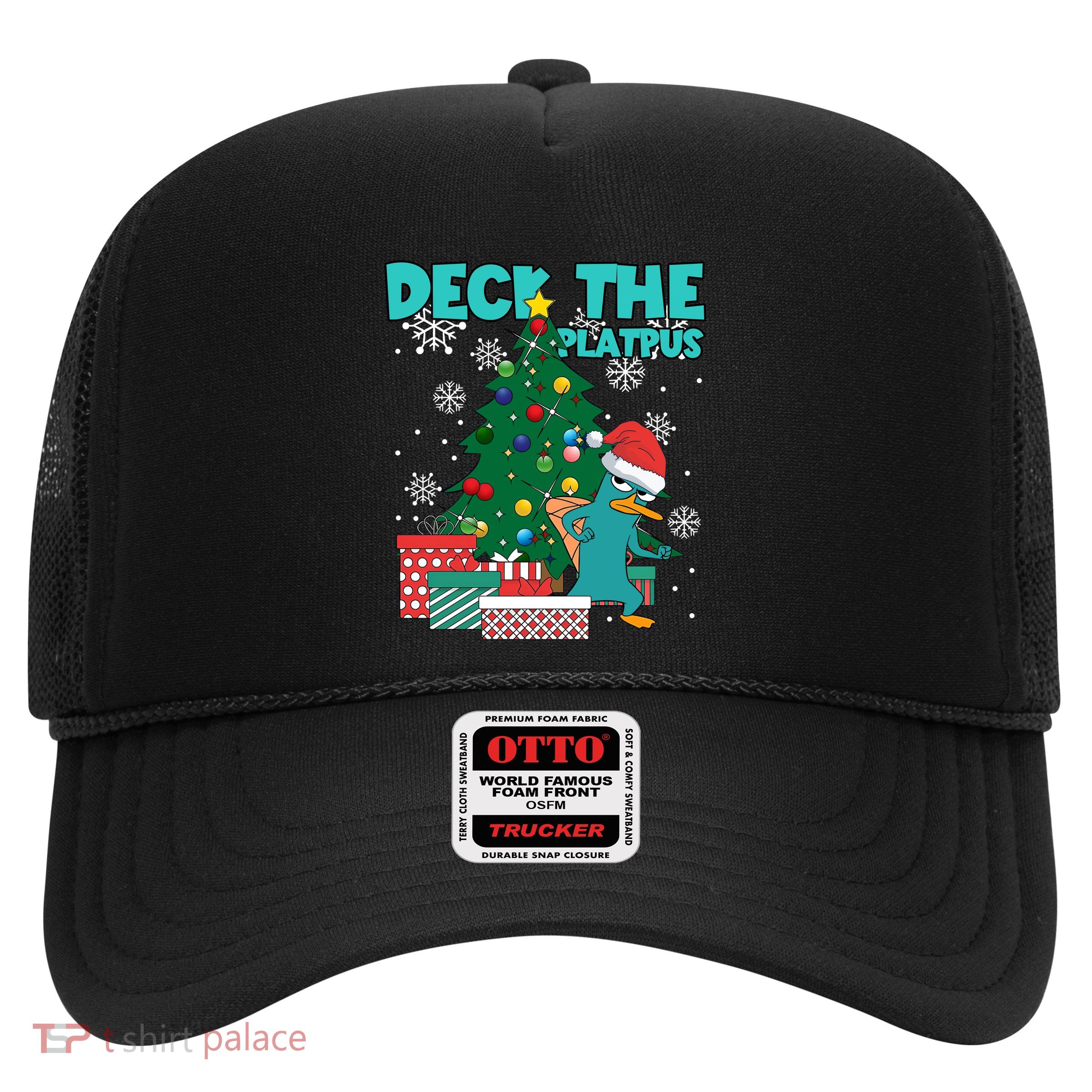 Deck The Platypus Xmas Perry Christmas Trucker Hat