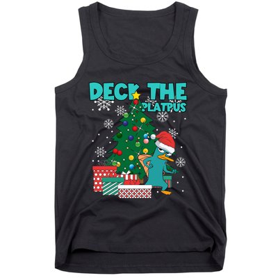 Deck The Platypus Xmas Perry Christmas Tank Top