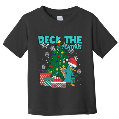 Deck The Platypus Xmas Perry Christmas Toddler T-Shirt
