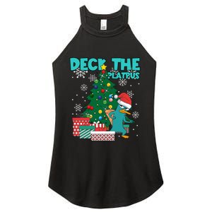 Deck The Platypus Xmas Perry Christmas Women's Perfect Tri Rocker Tank