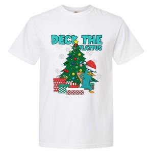 Deck The Platypus Xmas Perry Christmas Garment-Dyed Heavyweight T-Shirt