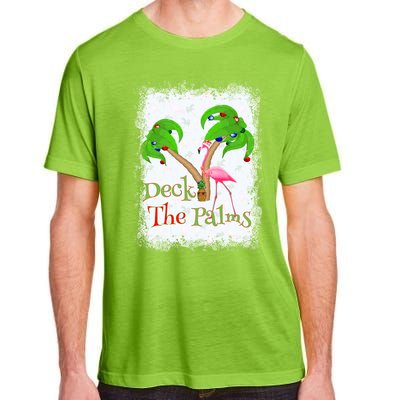 Deck The Palms Beach Christmas Flamingo Gift Adult ChromaSoft Performance T-Shirt