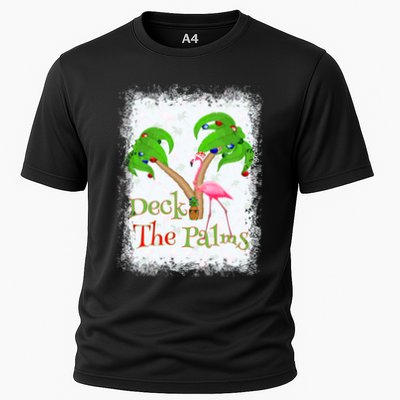 Deck The Palms Beach Christmas Flamingo Gift Performance Shirt