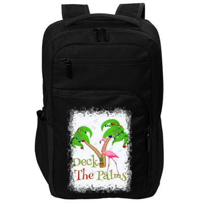 Deck The Palms Beach Christmas Flamingo Gift Impact Tech Backpack