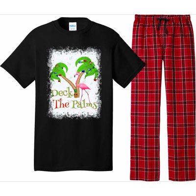 Deck The Palms Beach Christmas Flamingo Gift Pajama Set