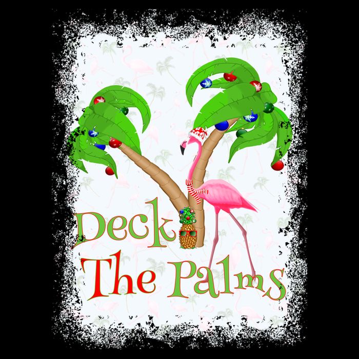 Deck The Palms Beach Christmas Flamingo Gift Cooling Performance Long Sleeve Crew