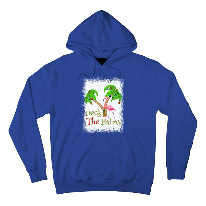 Deck The Palms Beach Christmas Flamingo Gift Hoodie