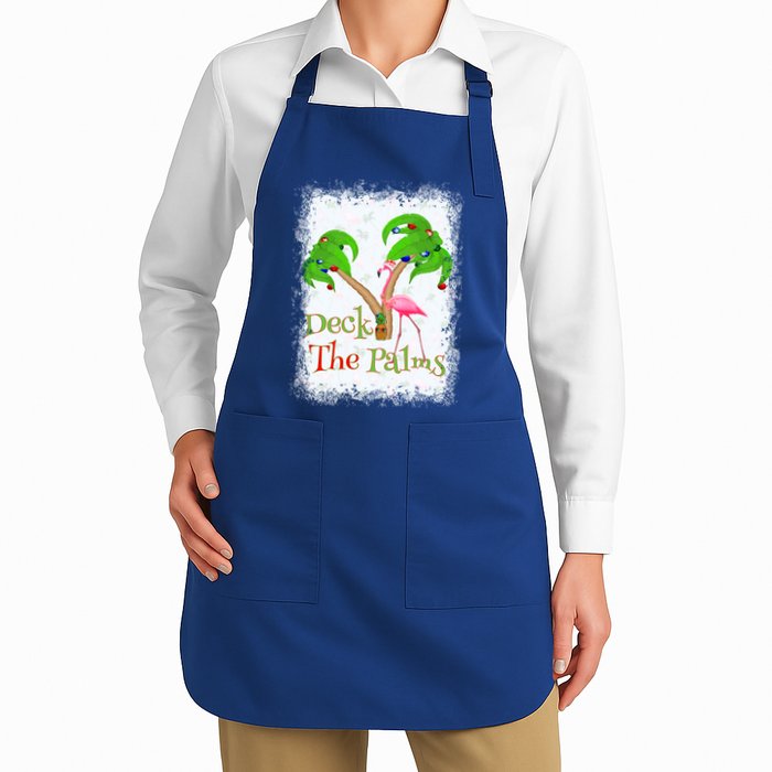 Deck The Palms Beach Christmas Flamingo Gift Apron