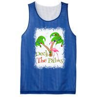 Deck The Palms Beach Christmas Flamingo Gift Mesh Reversible Basketball Jersey Tank