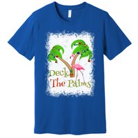 Deck The Palms Beach Christmas Flamingo Gift Premium T-Shirt