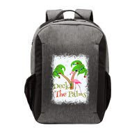 Deck The Palms Beach Christmas Flamingo Gift Vector Backpack