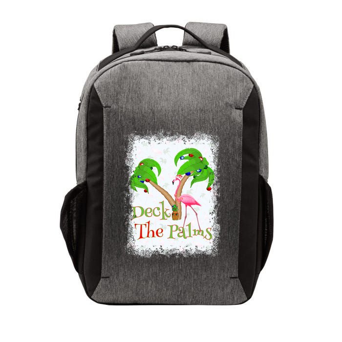 Deck The Palms Beach Christmas Flamingo Gift Vector Backpack
