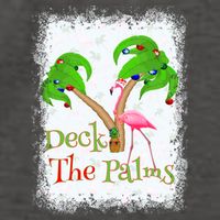 Deck The Palms Beach Christmas Flamingo Gift Vector Backpack