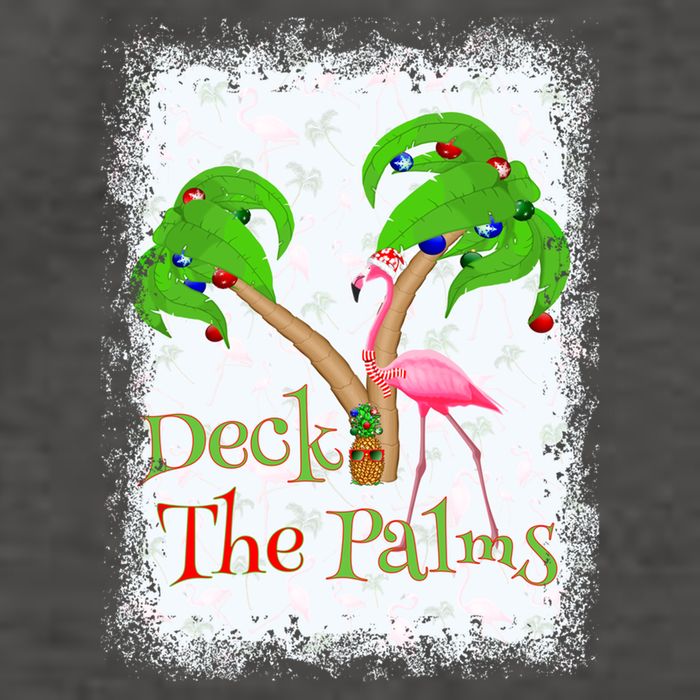 Deck The Palms Beach Christmas Flamingo Gift Vector Backpack