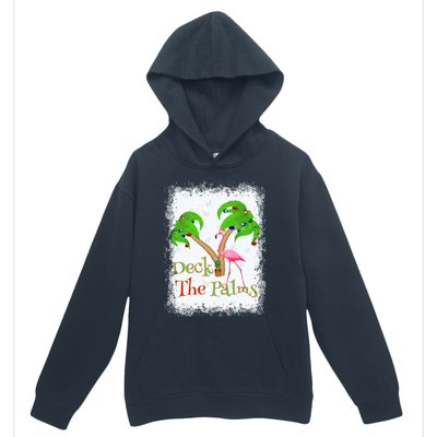 Deck The Palms Beach Christmas Flamingo Gift Urban Pullover Hoodie