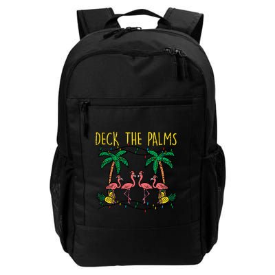 Deck The Palms Flamingo Xmas Pjs Christmas Pajamas Cool Gift Backpack