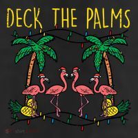 Deck The Palms Flamingo Xmas Pjs Christmas Pajamas Cool Gift Adult Drive Performance Visor