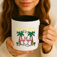Deck The Palms Flamingo Xmas Pjs Christmas Pajamas Cool Gift Mug