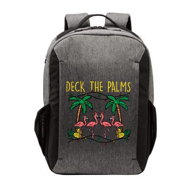 Deck The Palms Flamingo Xmas Pjs Christmas Pajamas Cool Gift Vector Backpack