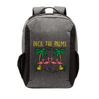 Deck The Palms Flamingo Xmas Pjs Christmas Pajamas Cool Gift Vector Backpack