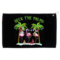 Deck the Palms Flamingo Tropical Christmas Lights Palm Tree Grommeted Golf Towel