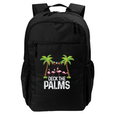 Deck The Palms Flamingo Christmas Light Christmas Gift Backpack