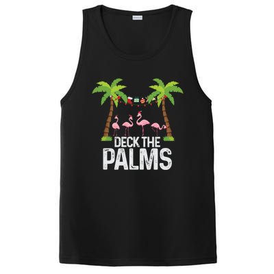 Deck The Palms Flamingo Christmas Light Christmas Gift PosiCharge Competitor Tank