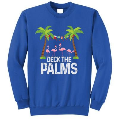 Deck The Palms Flamingo Christmas Light Christmas Gift Sweatshirt