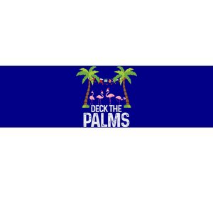 Deck The Palms Flamingo Christmas Light Christmas Gift Bumper Sticker