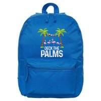 Deck The Palms Flamingo Christmas Light Christmas Gift 16 in Basic Backpack