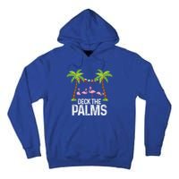 Deck The Palms Flamingo Christmas Light Christmas Gift Tall Hoodie