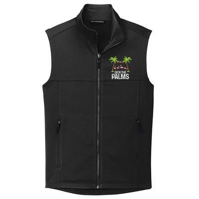 Deck The Palms Flamingo Christmas Light Christmas Gift Collective Smooth Fleece Vest