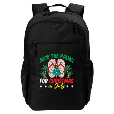 Deck The Palms For Christmas In July Funny Christmas July Funny Gift Backpack