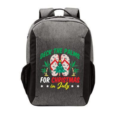 Deck The Palms For Christmas In July Funny Christmas July Funny Gift Vector Backpack